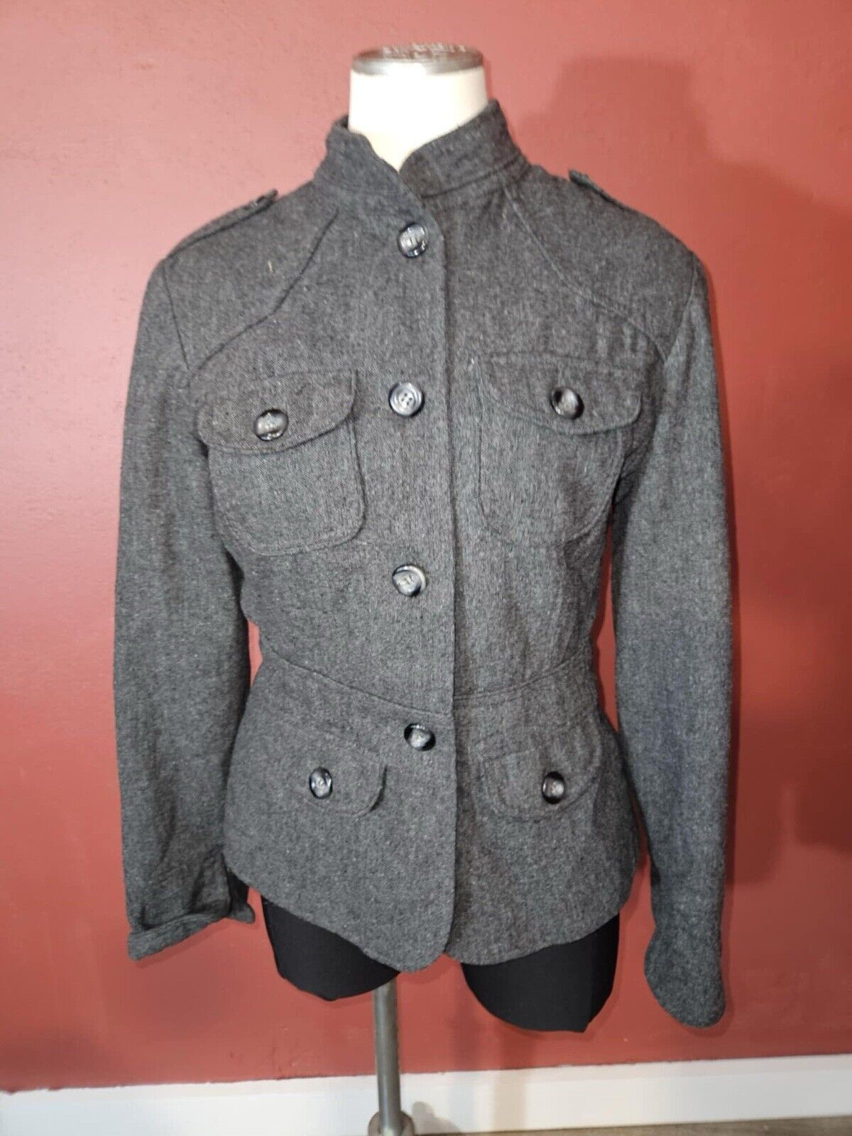 Envision Studio Sz 8 Tweed Jacket Wool Blend WCLTH