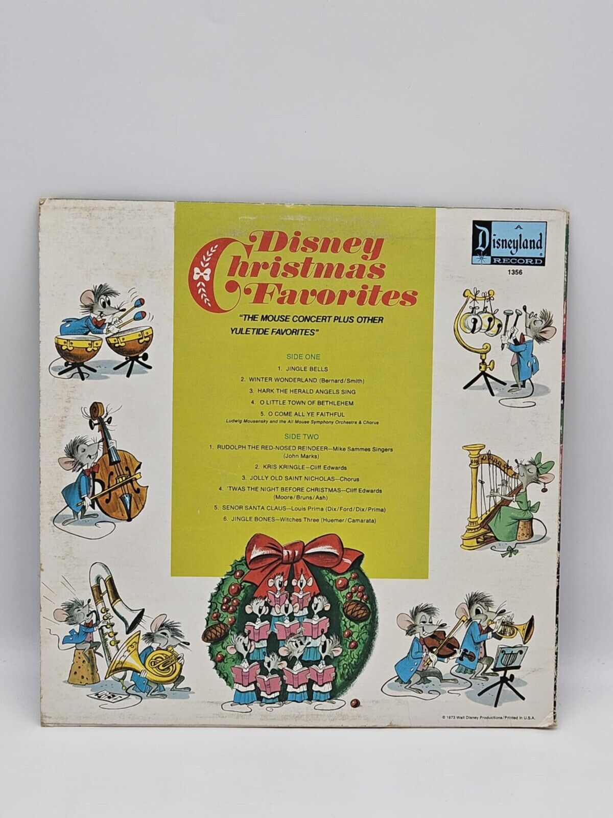 Disney Christmas Favorites LP (1973) Vinyl Record Album Mouse Concert