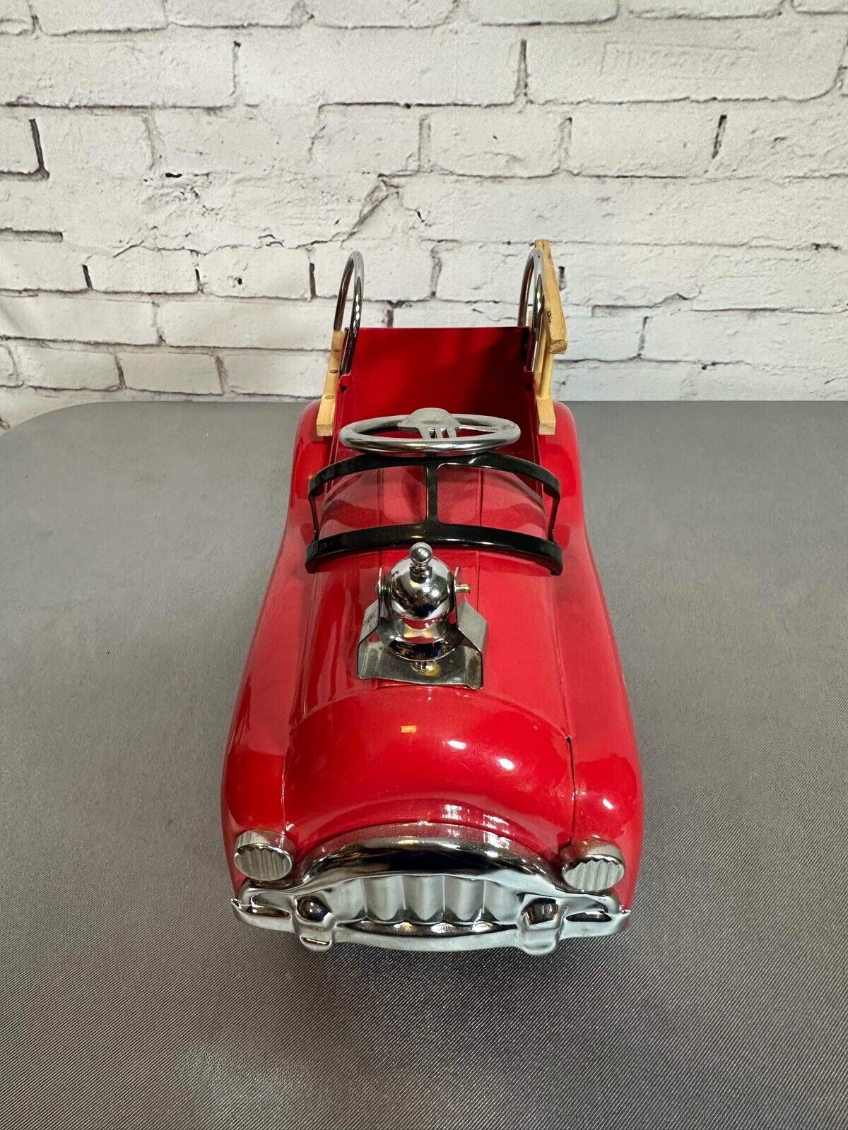 Teleflora Gift Planter-Metal "The Chief"Fire Dept. 1 Red Truck/Pedal Car VTY