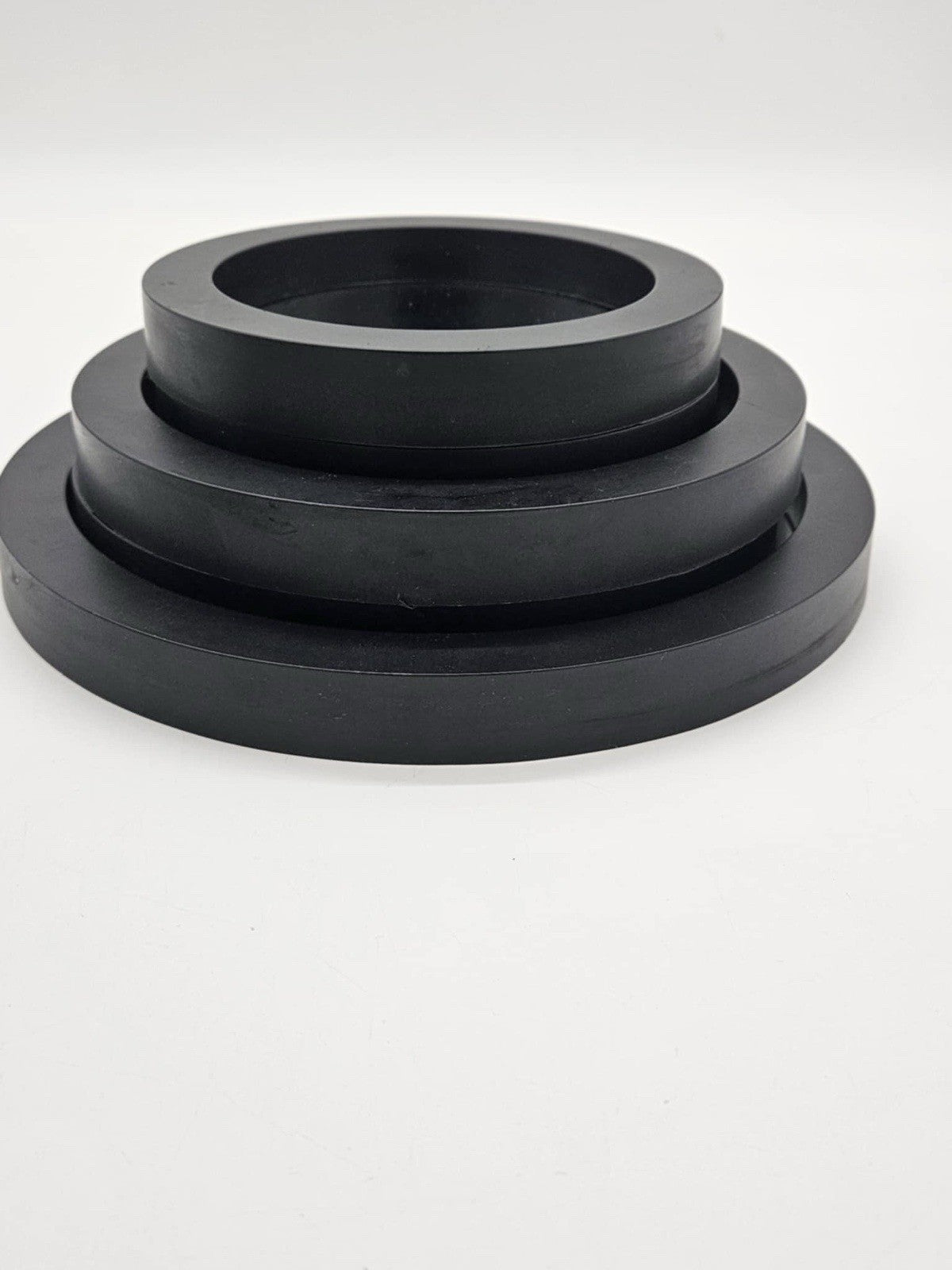5 Modern Style Round Wall Mirrors with Black Rim Frame ~7” to ~11”