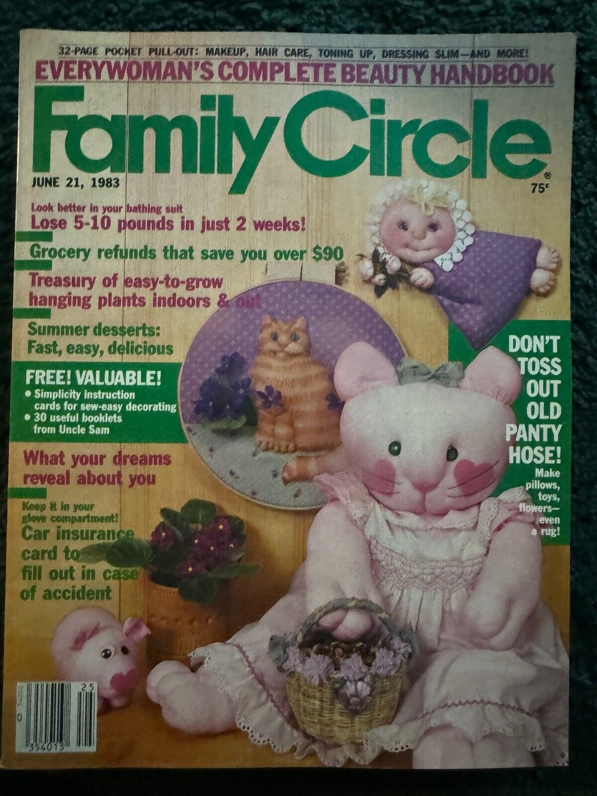 Family Circle magazine lot - Early 1980's lot of 9 - Vintage Back Issue