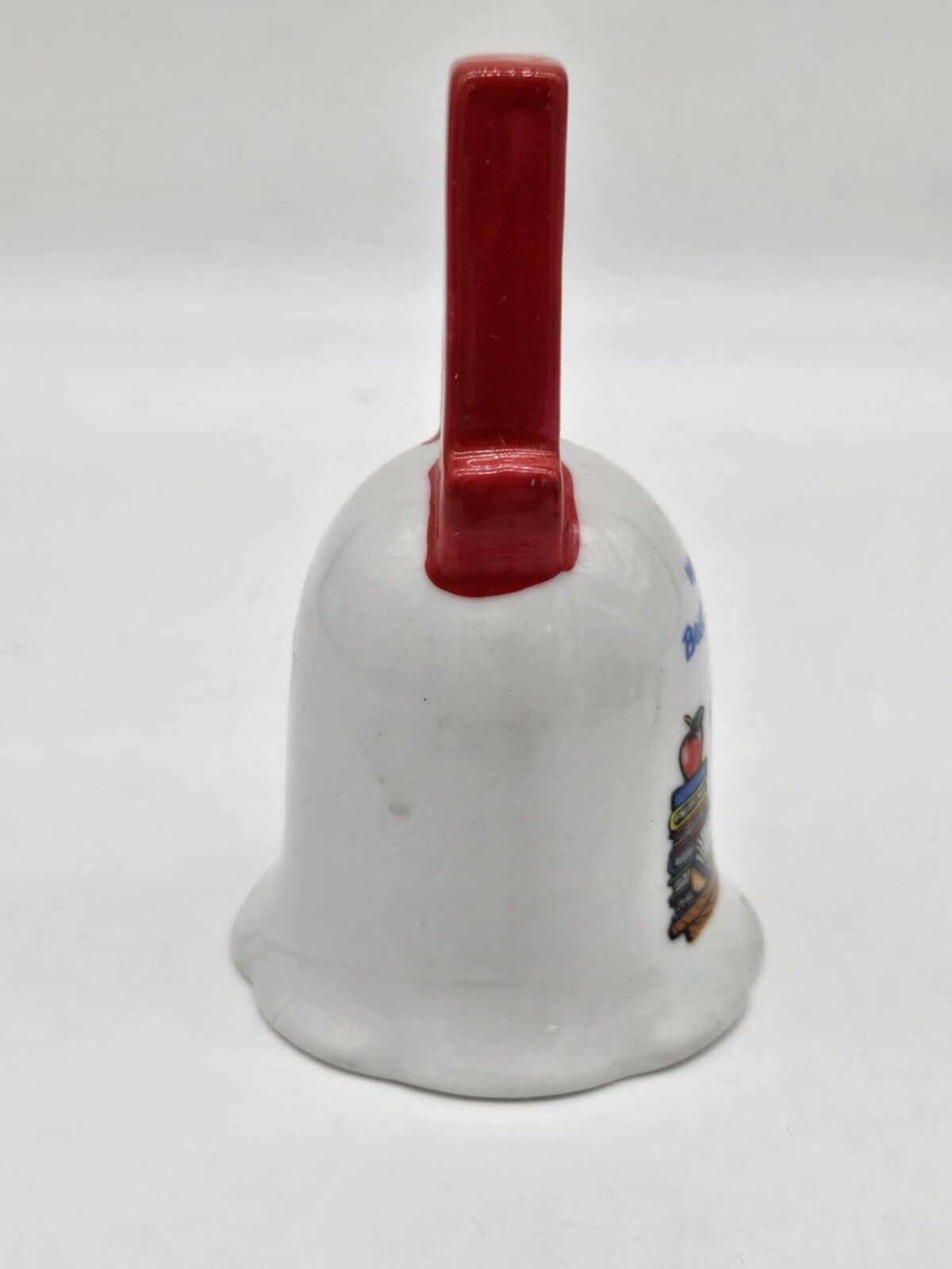 Vintage My Favorite Teacher Porcelain Bell w/ Books Clapper K's Collection Gifts