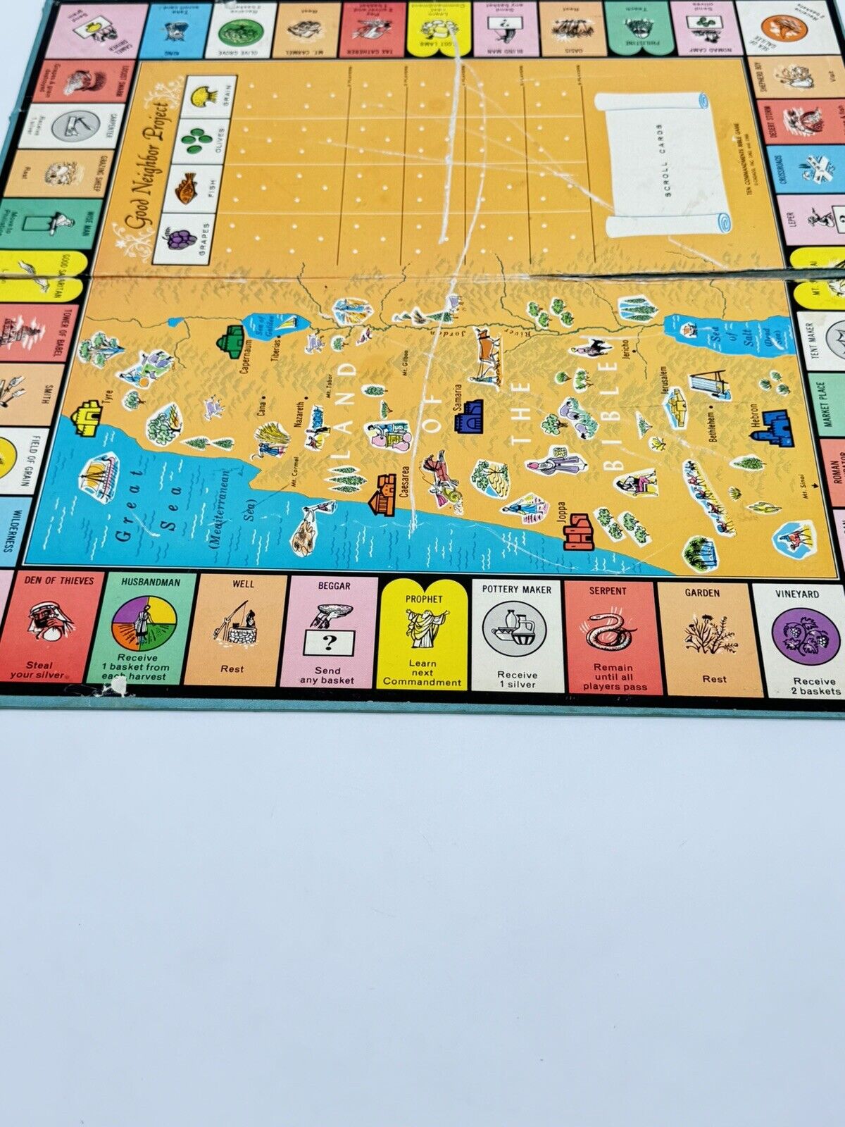 1966 Cadaco Ten Commandments Bible Game Replacement Parts GAME BOARD