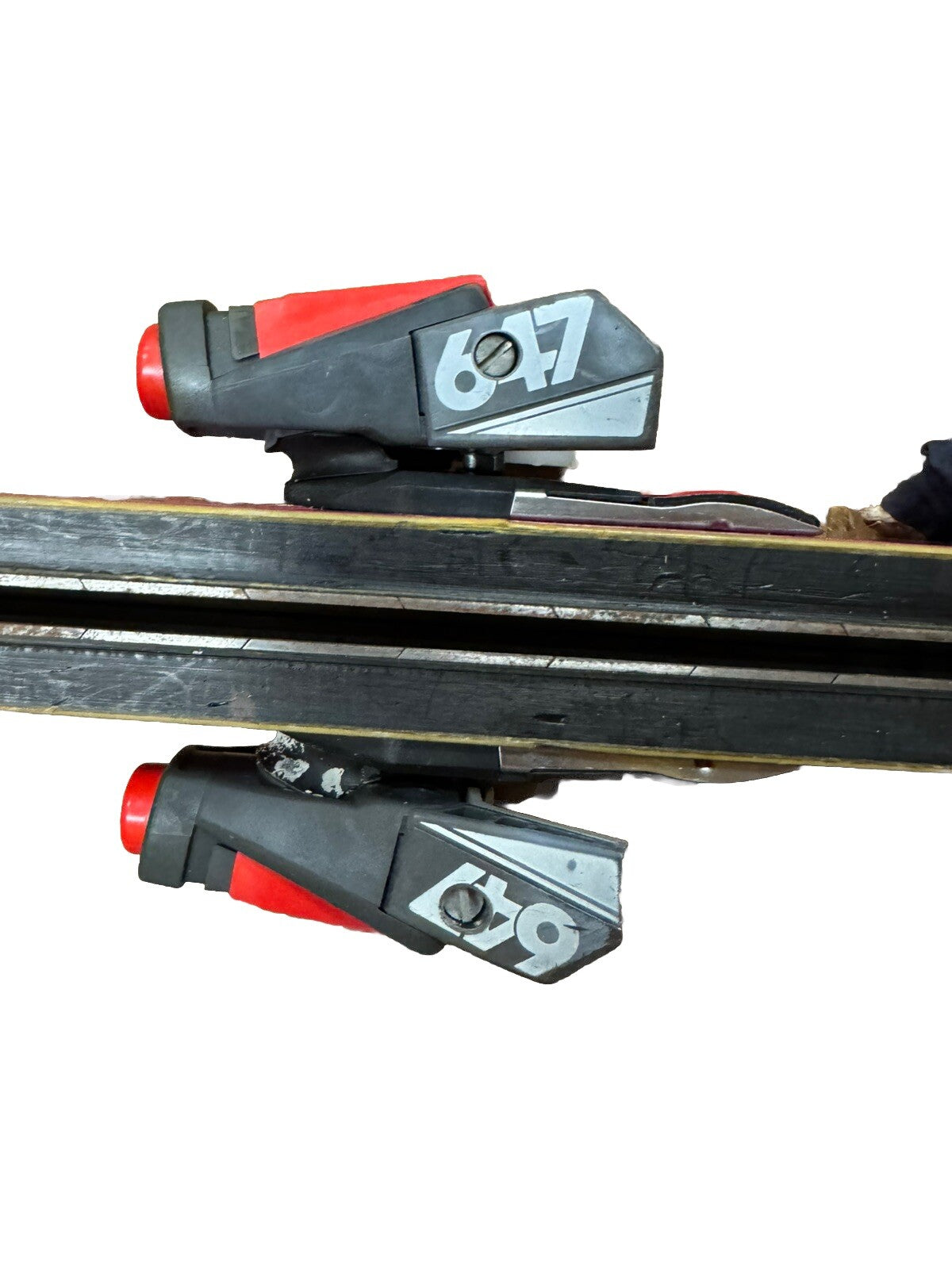 1970s Trucker 2 Back Country Powder Vintage Skis W/ Salomon 647 Bindings & Accs