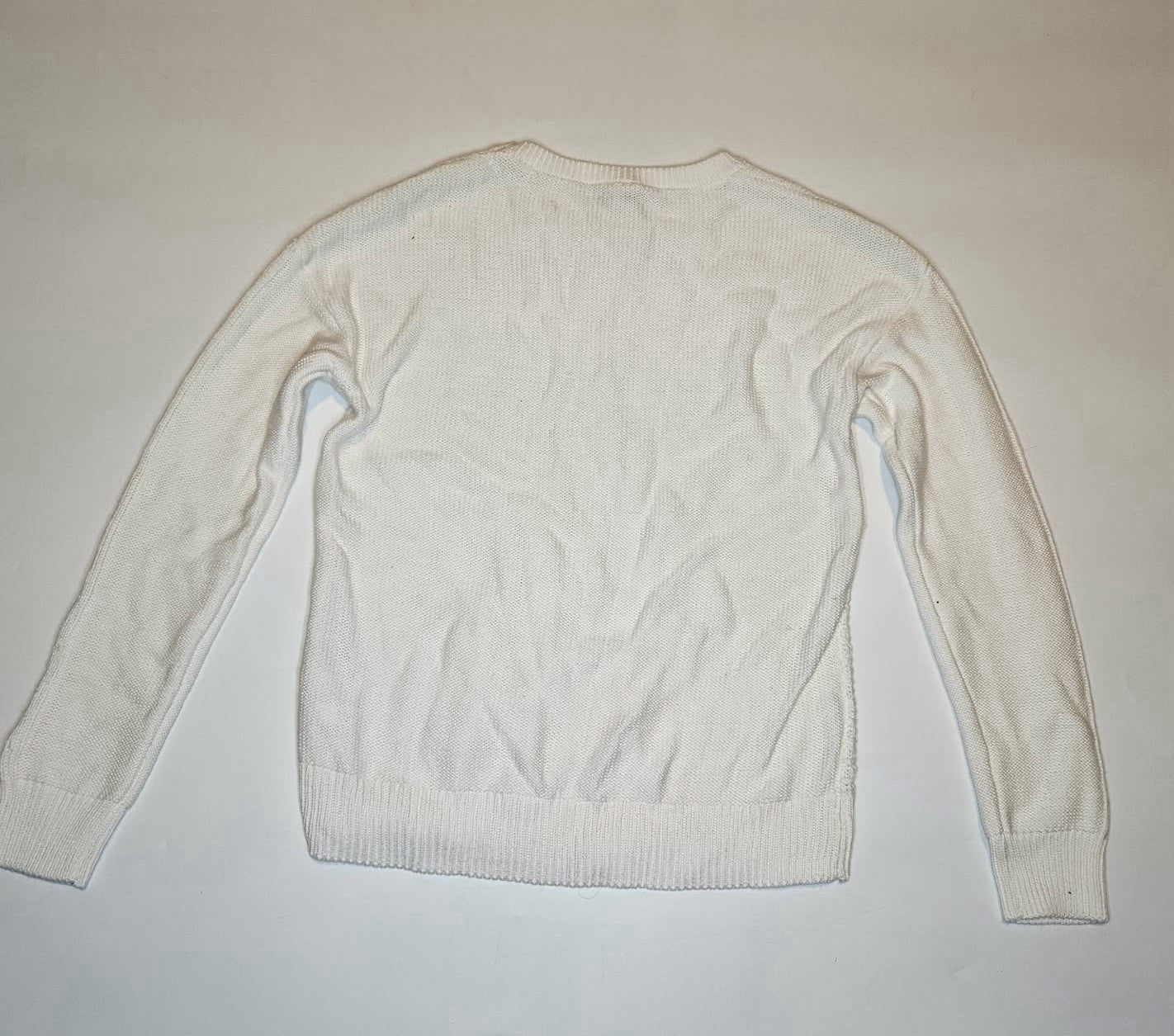 The Limited Women’s Cream Cable Knit Sweater Tall Medium
