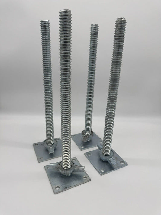 4 Pack 18” Adjustable Leveling Jack Solid Screw Jacks with Base Plate