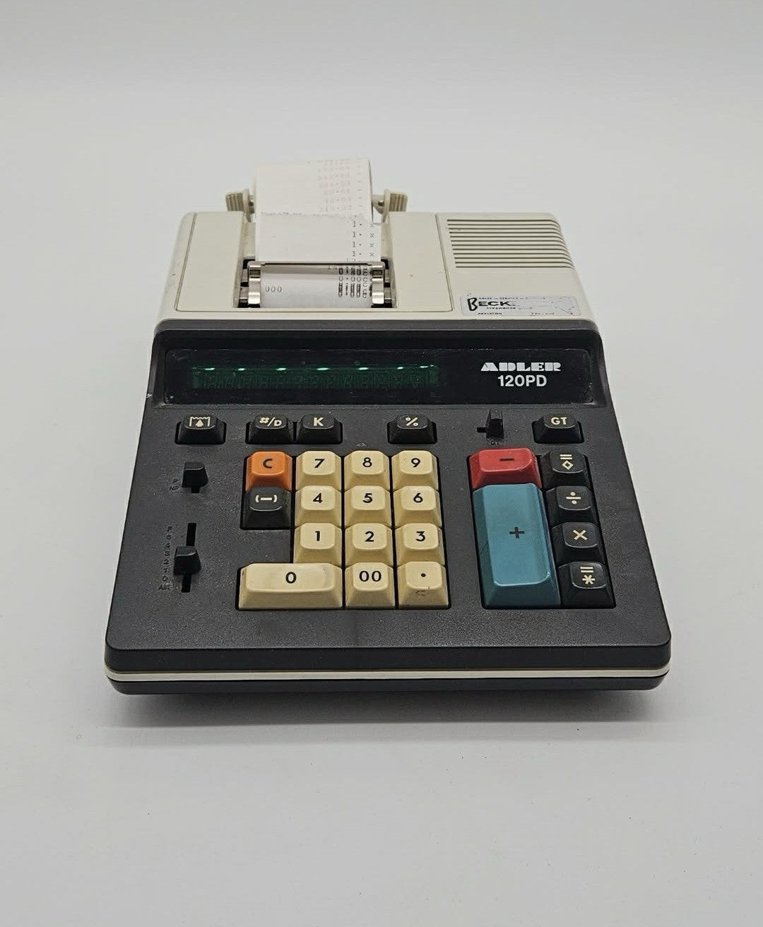 Vintage Adler 120PD Adding Machine Calculator w/ Paper Tape Working ~ RARE