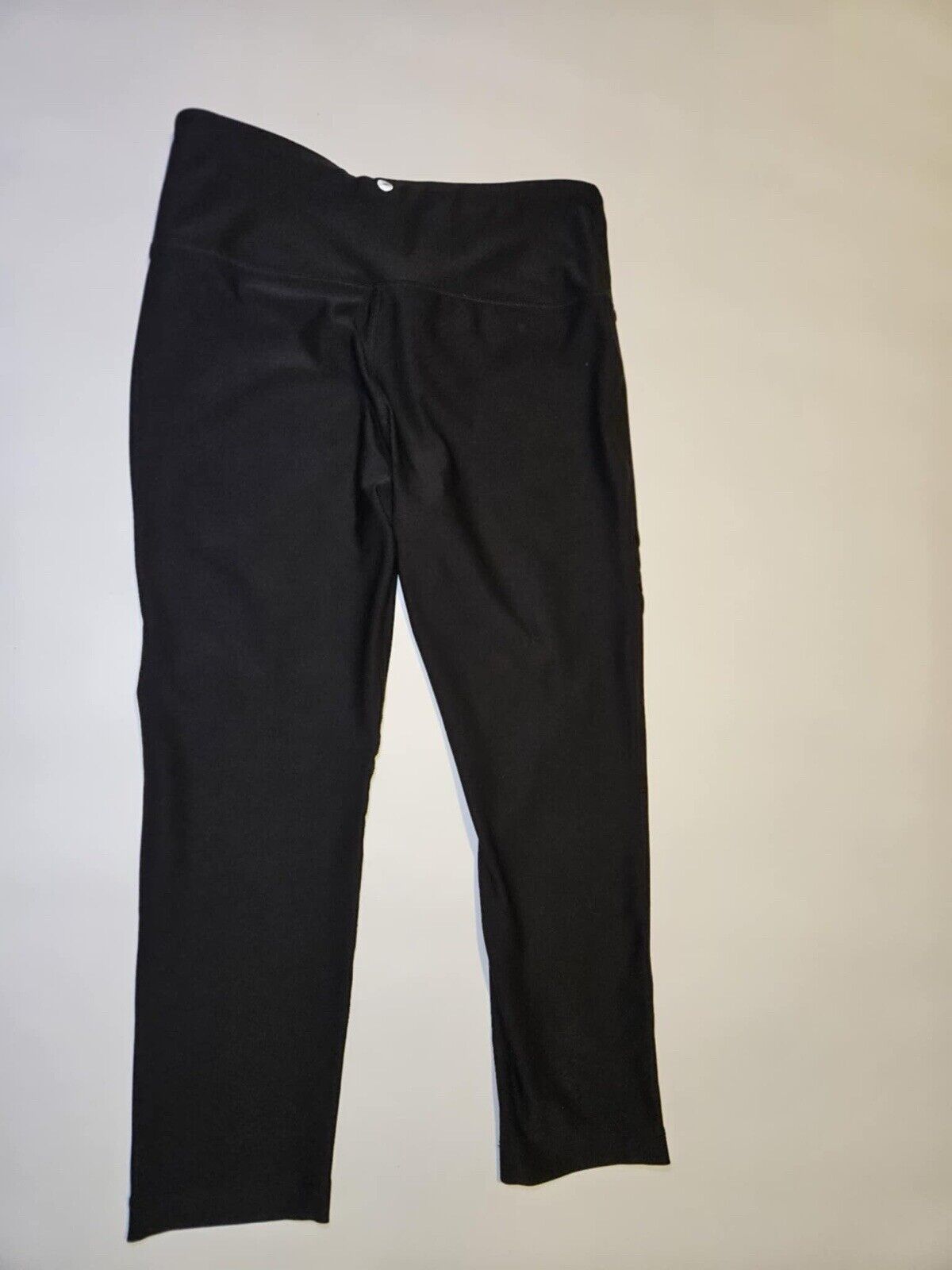 Avia Yoga Womens Leggings Black Mesh Panels Ventilated Stretch ~ Sz M