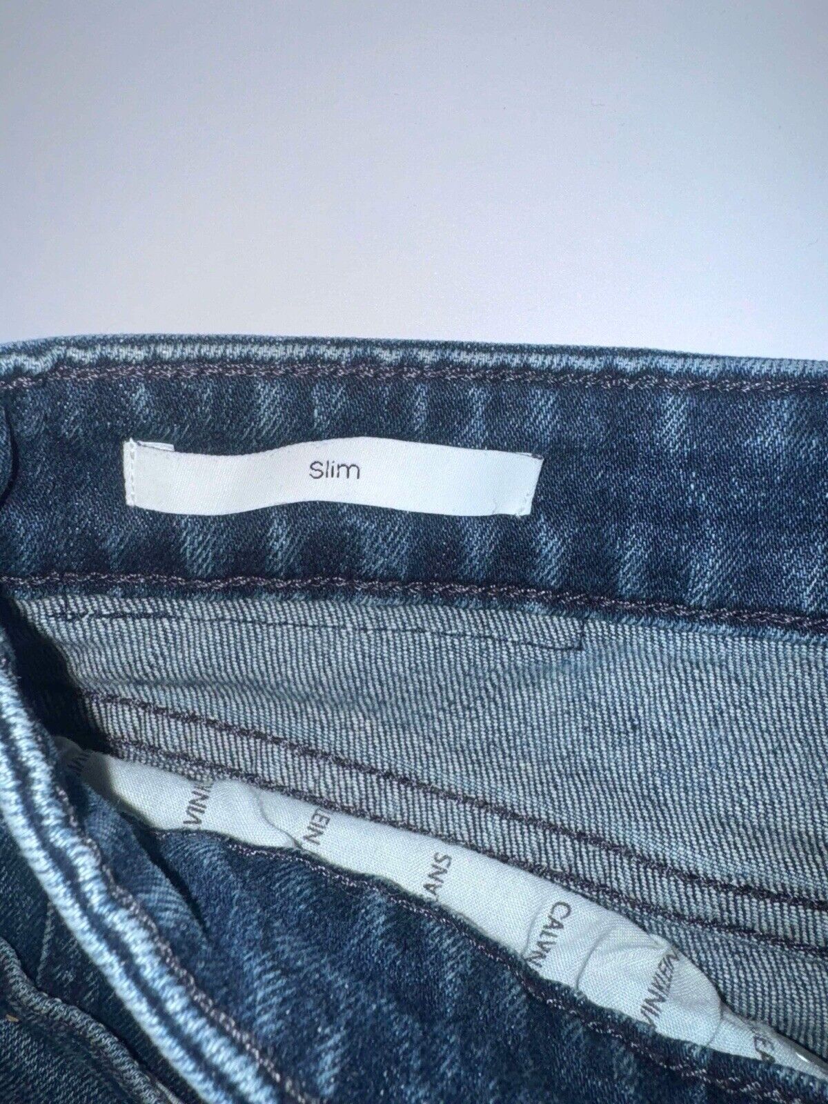 Calvin Klein Straight Leg Jeans Mens 34 x 30 Medium Wash Denim Pants