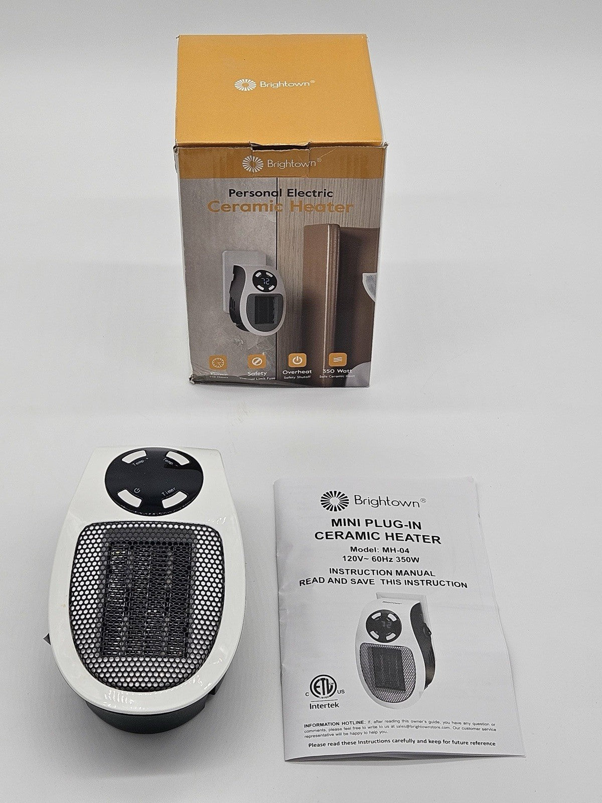 Soleil Electric 350W Personal Ceramic Heater:Powerful,safe coolTouch Outer,WHITE
