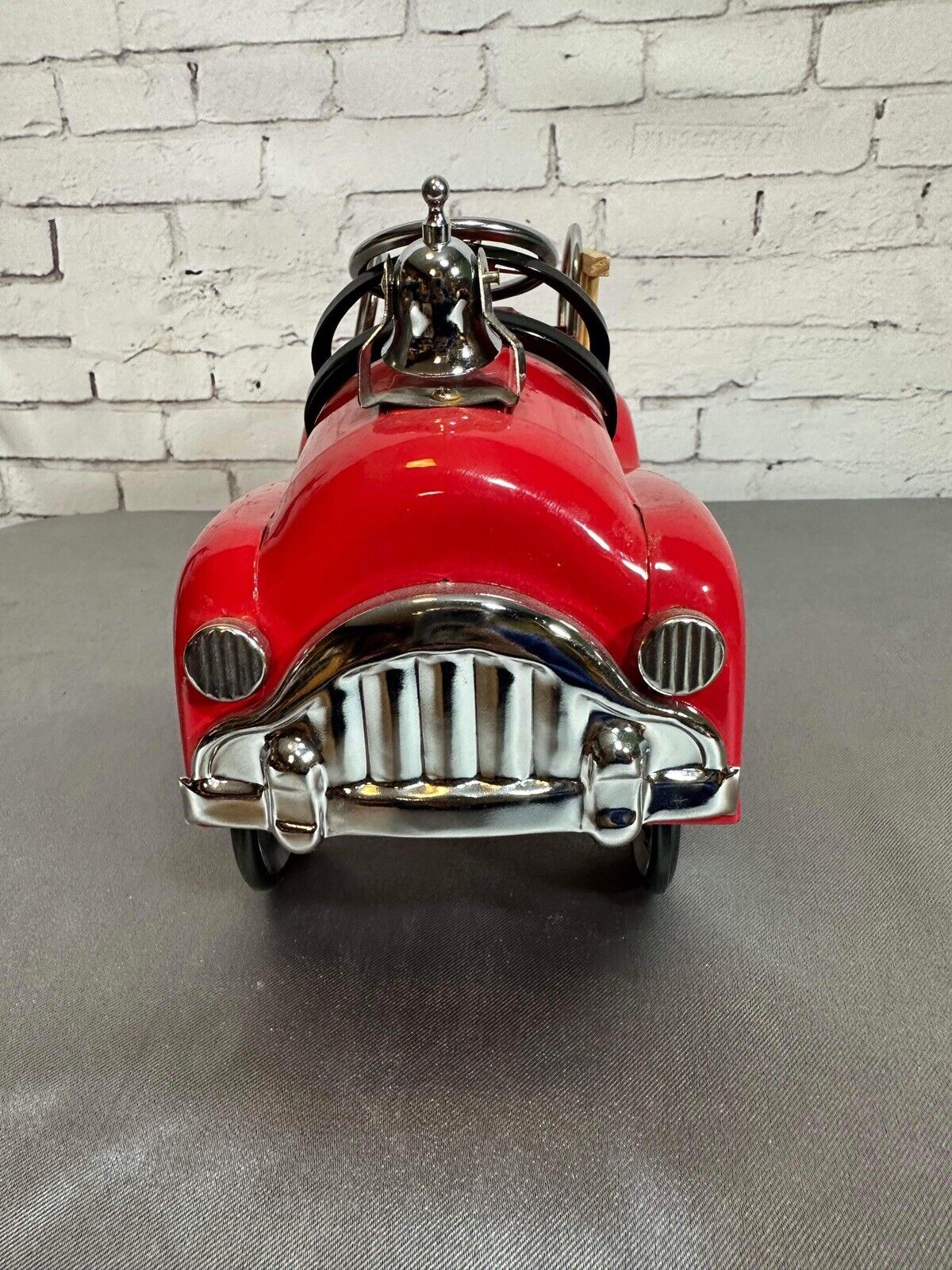 Teleflora Gift Planter-Metal "The Chief"Fire Dept. 1 Red Truck/Pedal Car VTY