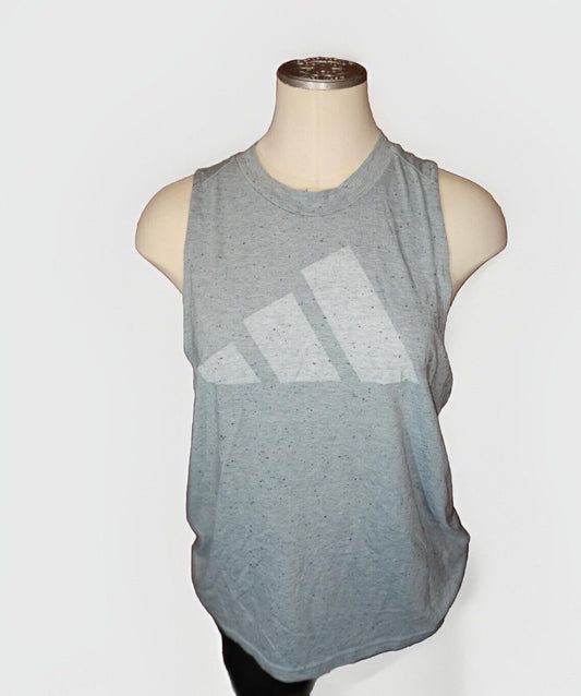 Adidas Women's Ultimate Tank Top, Baby Blue, Melange Material ~ Sz M