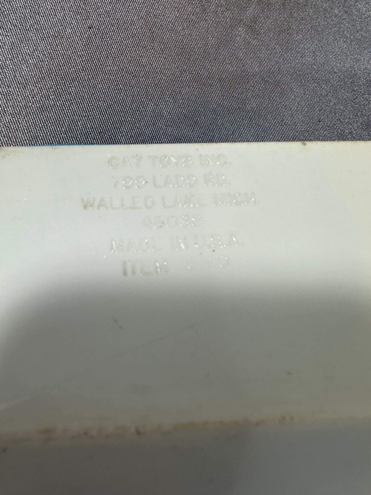 Vintage Toy Plastic Boat Blue, White, Yellow, Gay Toys Inc VTY 004