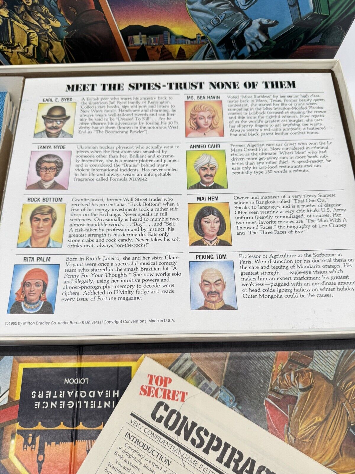 VTG Conspiracy A Spy Game of Bluffing and Betrayal by Parker Brothers 1982 VGM