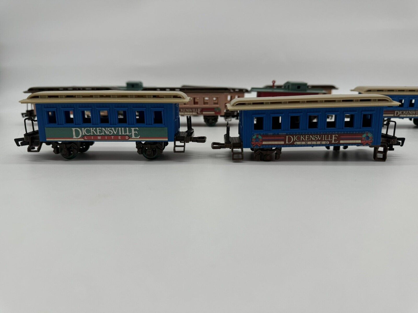 Vintage New Bright Battery Operated Wintersville Express Train - Lot of 11