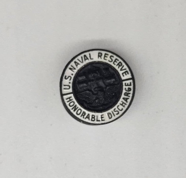 Vintage WWII US Naval Reserve USNR Honorable Discharge Lapel Pin Button J23