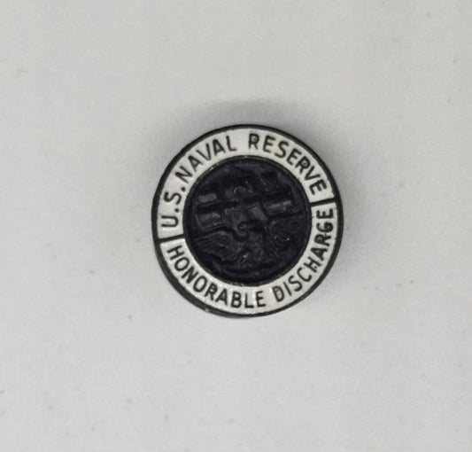 Vintage WWII US Naval Reserve USNR Honorable Discharge Lapel Pin Button J23