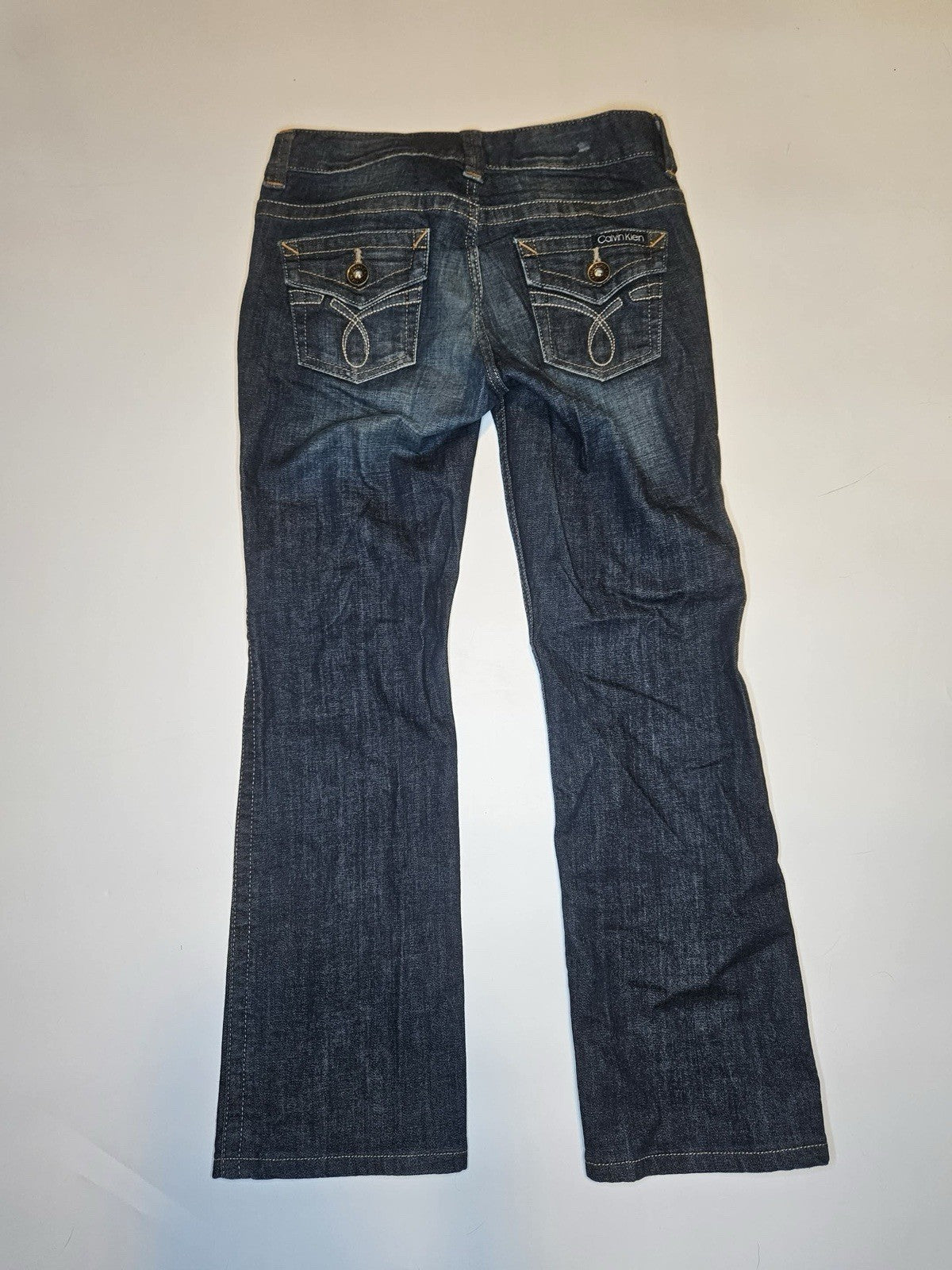 Calvin Klein Jeans Womens Size 26x2 Dark Wash Bootcut Denim Pants