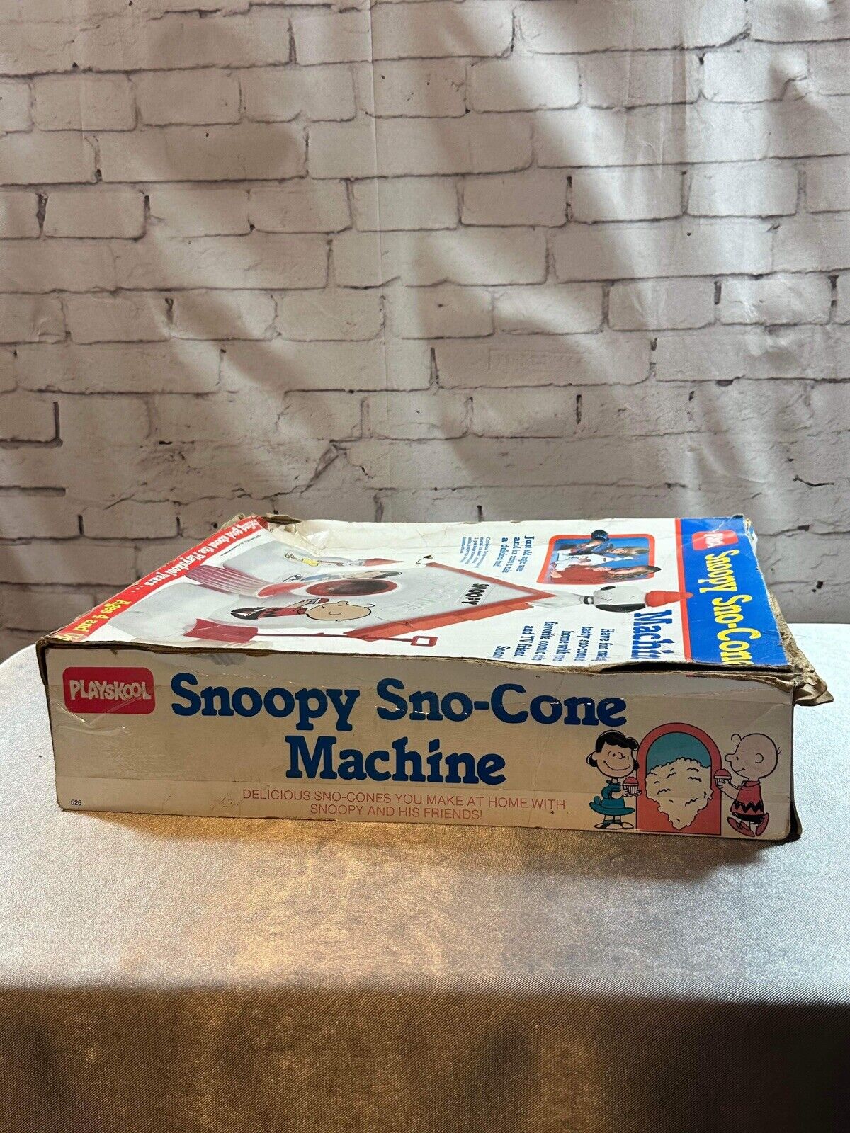 1980's Playskool Snoopy Sno-Cone Machine w/ Original Box Vtg Peanuts Themed Toy