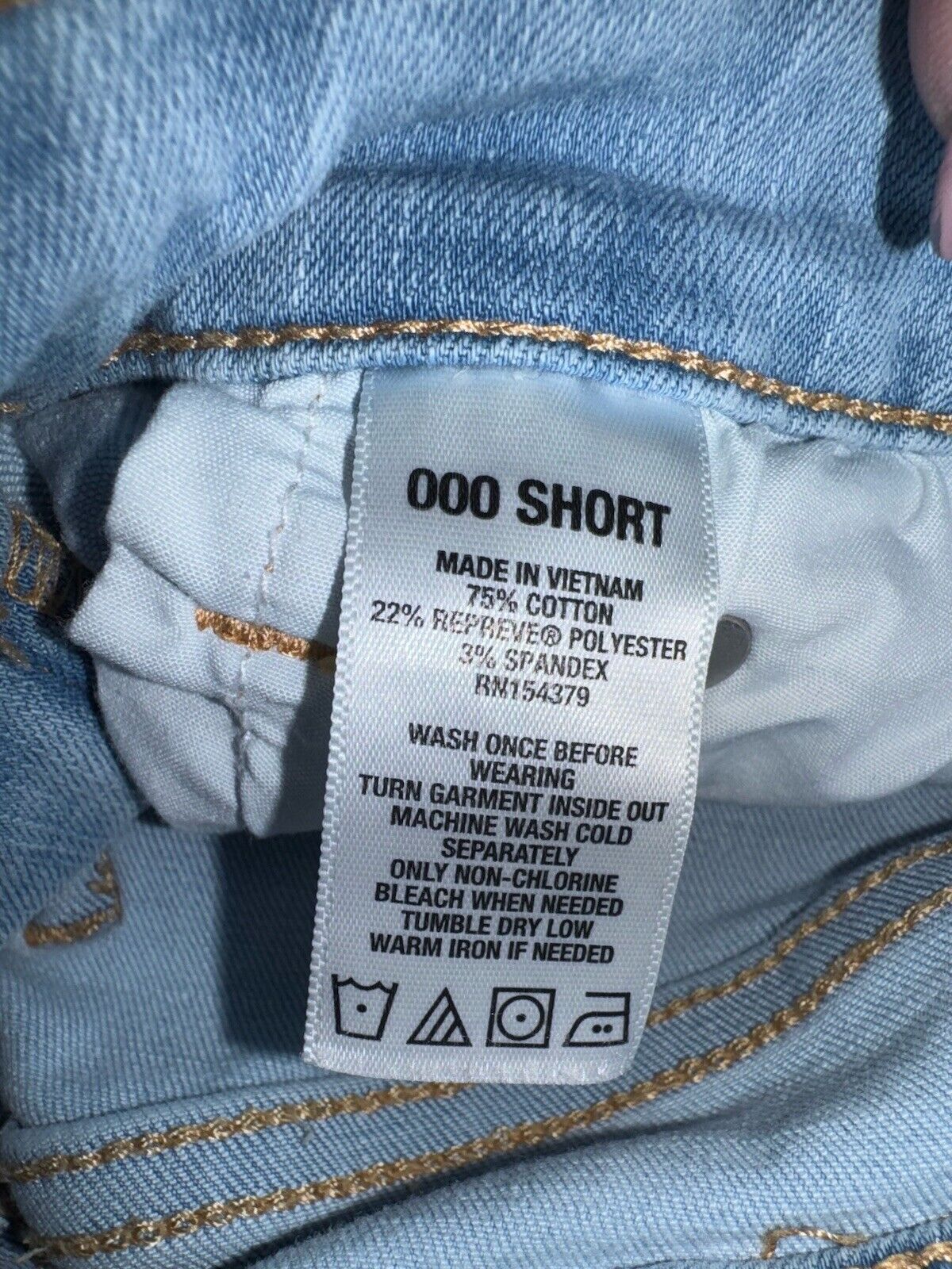 Aeropostale Jeans 000 Short Womens Blue Denim High Rise Jegging Distressed Light