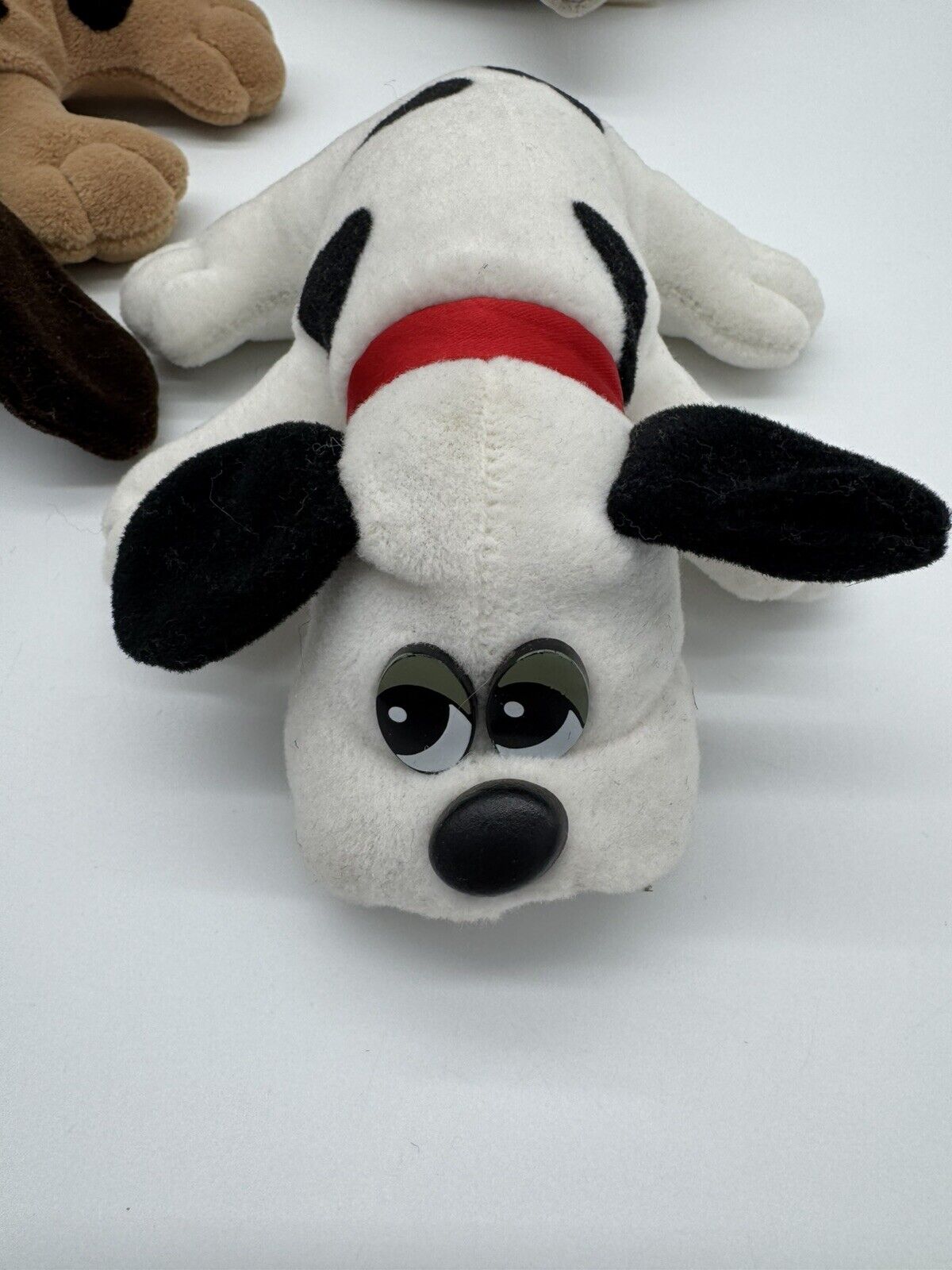 Vintage Pound Puppies Plush 80s/90s Black Brown Gray White Dog Lot x5 VTY