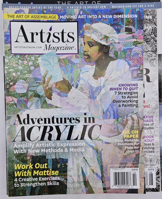 Artists Magazine “Adventures In Acrylic” September/October 2022 Mattise