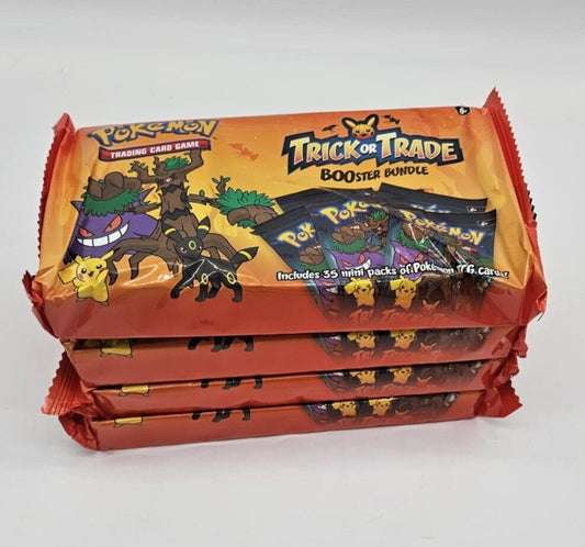 2024 Trick or Trade BOOster Bundle Halloween Packs Pokemon TCG New (4 Packs)!