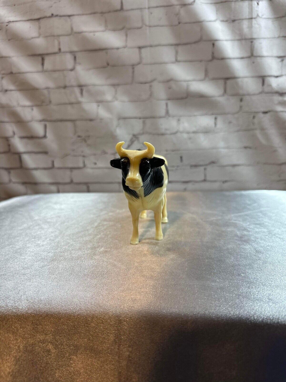 1970’s Vintage Nylint Hard Plastic Figure Black & White Holstein Bull Cow Set