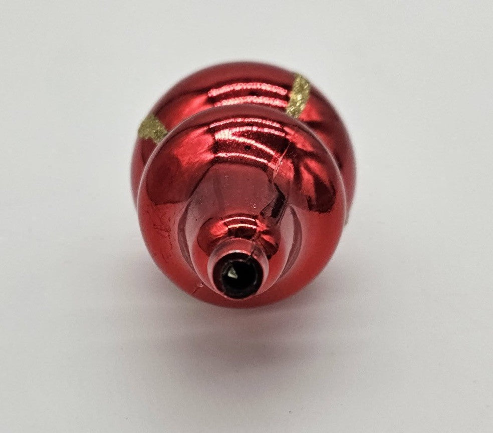 Vintage Red Mercury Glass Finial Christmas Ornament