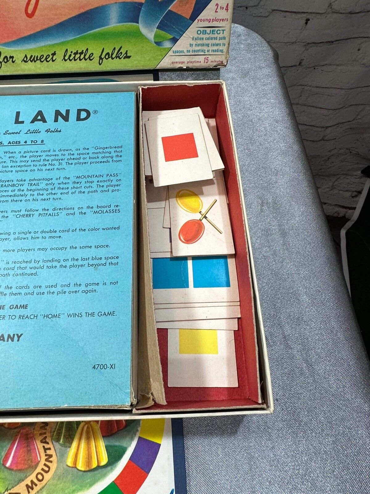 Vtg 1962 4700-Xl Candy Land Board Game VGM