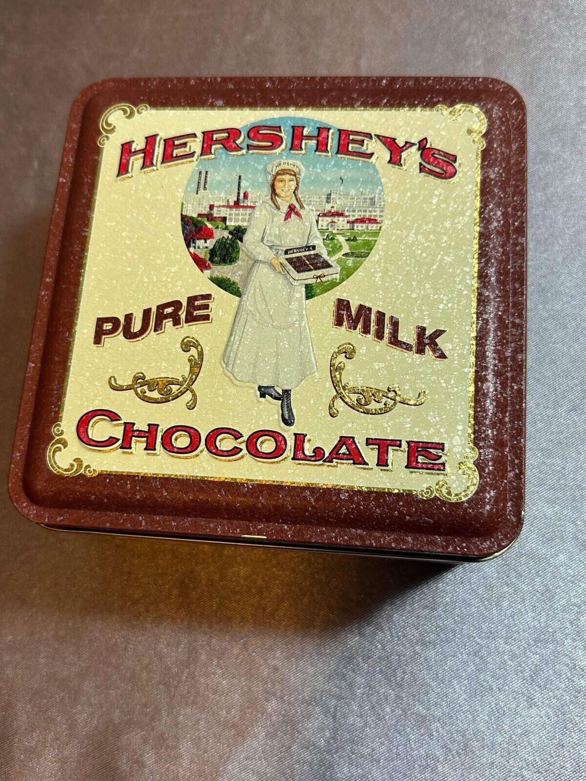 HERSHEY’S PURE MILK CHOCOLATE Vintage Edition #2 Collectible Tin 1992 CHM TNO