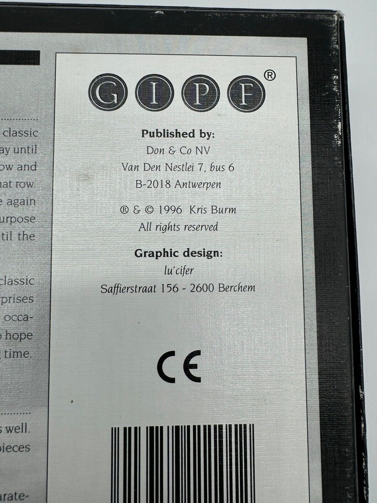GIPF (1996 Black Box Edition) by Kris Burm - Don & Co