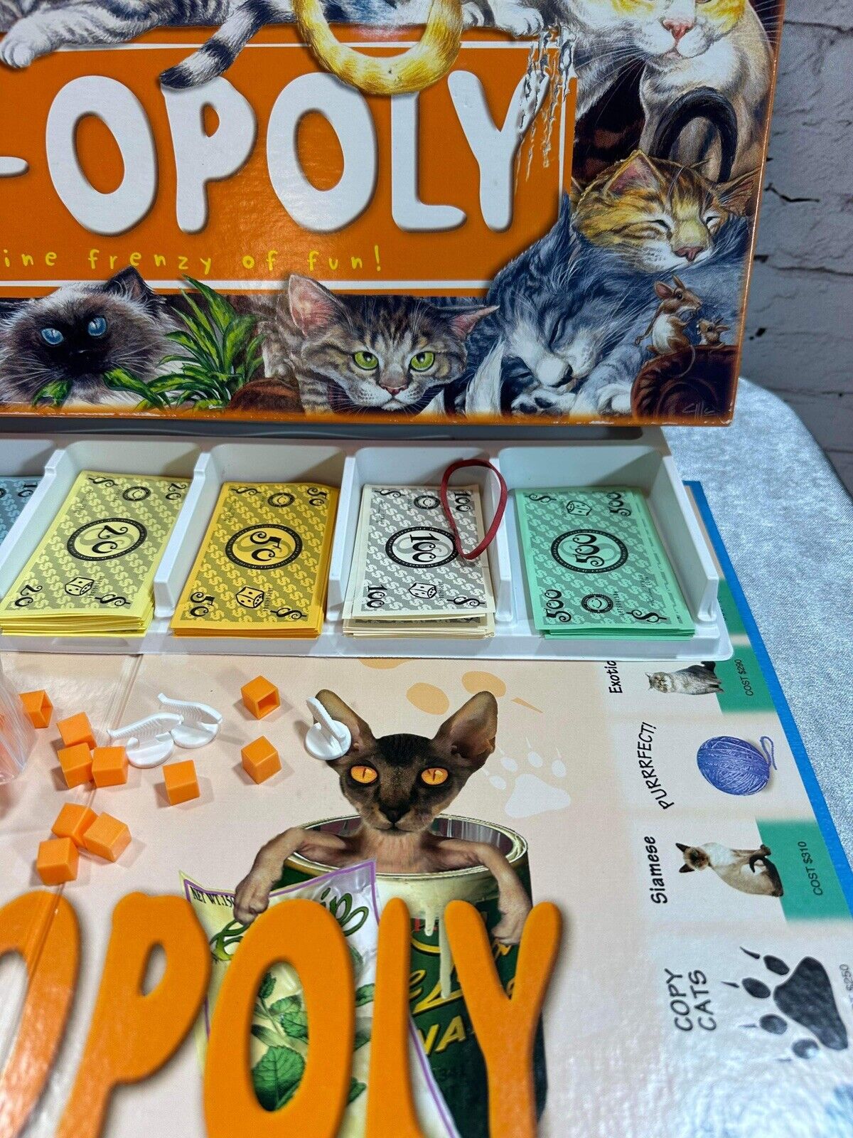 CAT-OPOLY Board Game -- A Feline Frenzy of Fun (monopoly themed) VCGM