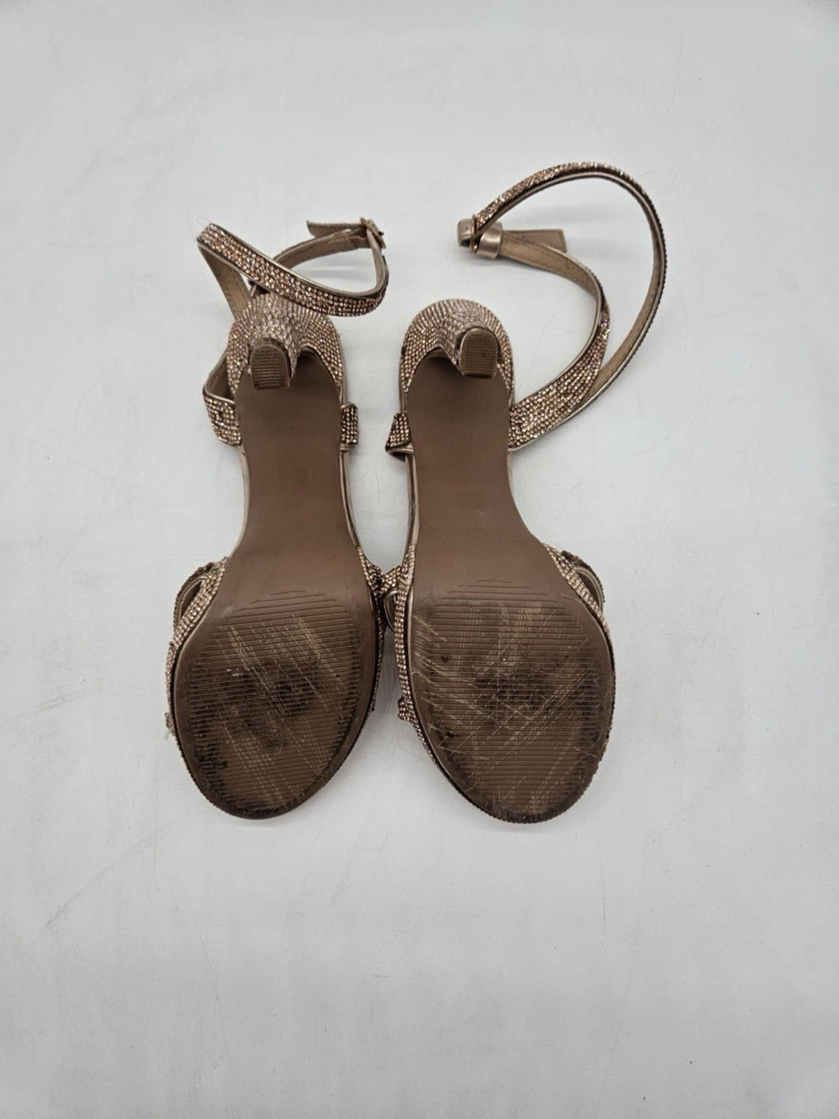 Windsor- Women's Copper Gold Sparkly High Heels- Size 5