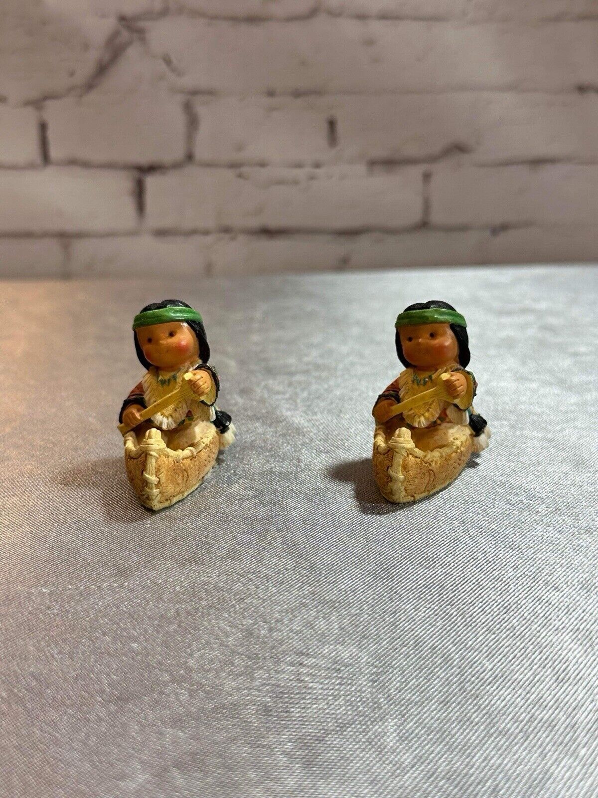 2 Enesco Friends of the Feather Maiden Voyage 1998 Canoe Native American VCFG
