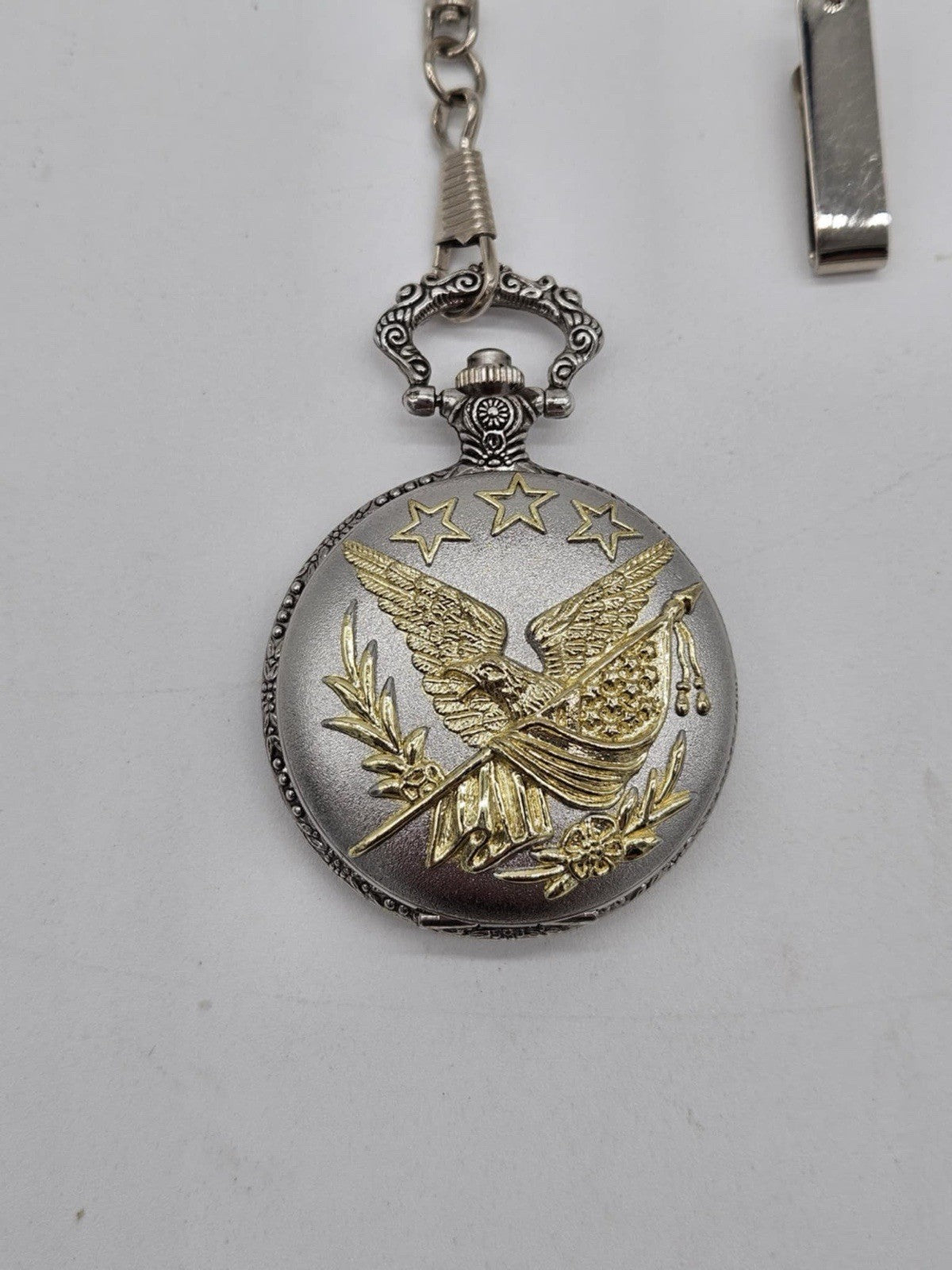 American Eagle w/ Flag Pocket Watch