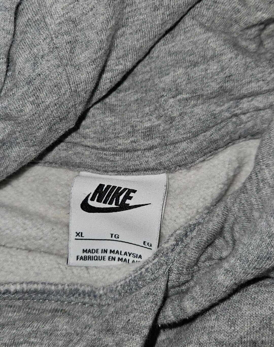 NIKE Sportswear Club Fleece Heather Grey Pullover Hoodie Mens XL