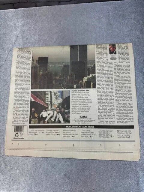 September 11th 9/11 2001 Vintage Newspaper LOT U.S. Attacked TNO