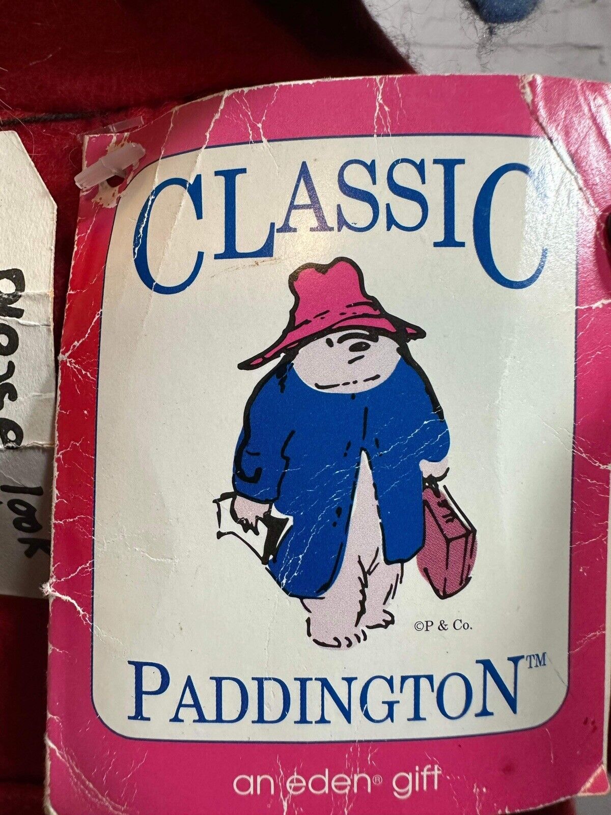 18" 1998 Original Paddington Bear ~ Blue Hat, Red Coat, Black Boots ~ Eden VTY