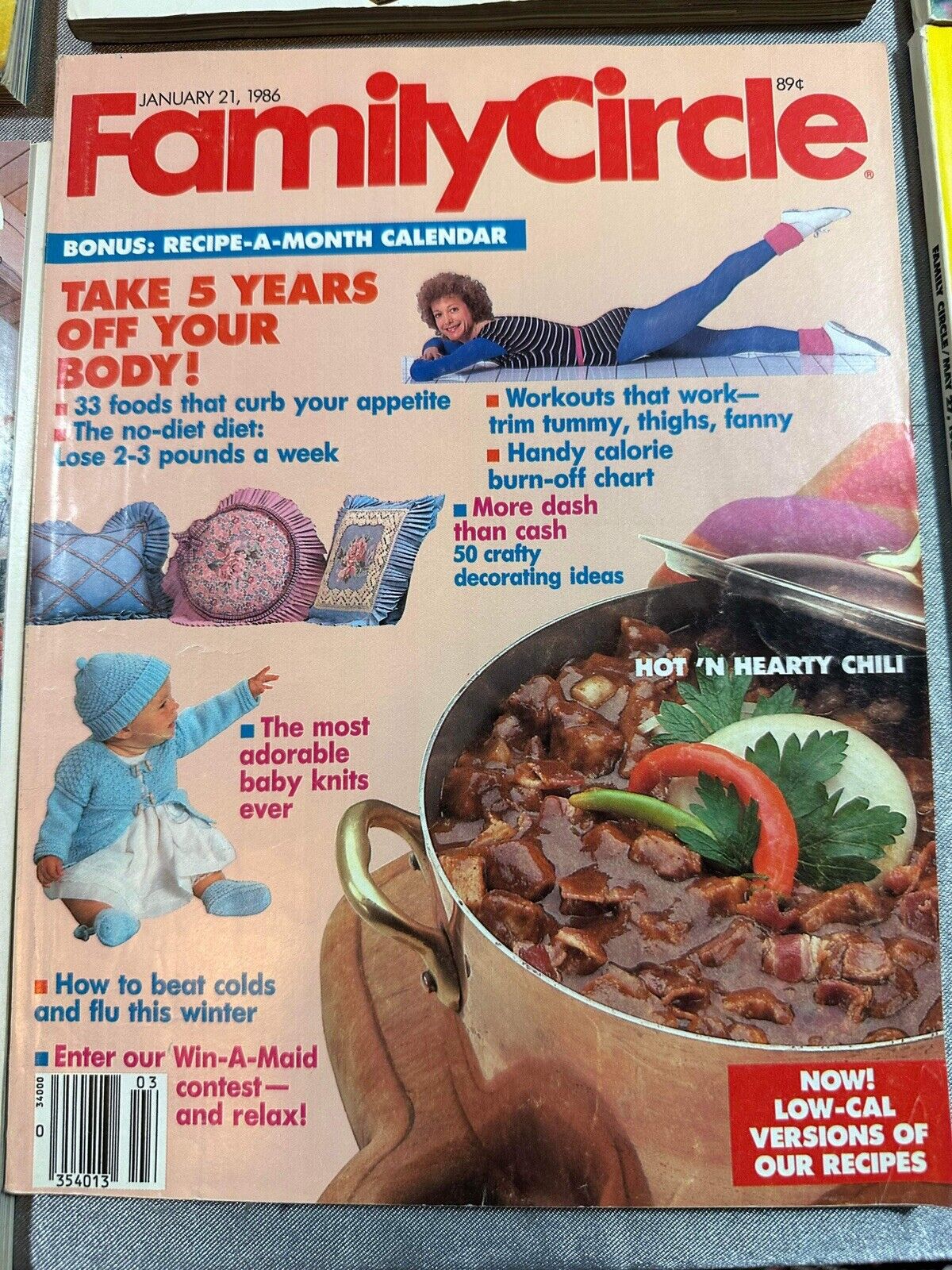Family Circle magazine lot - Early 1980's lot of 6 - Vintage Back Issue