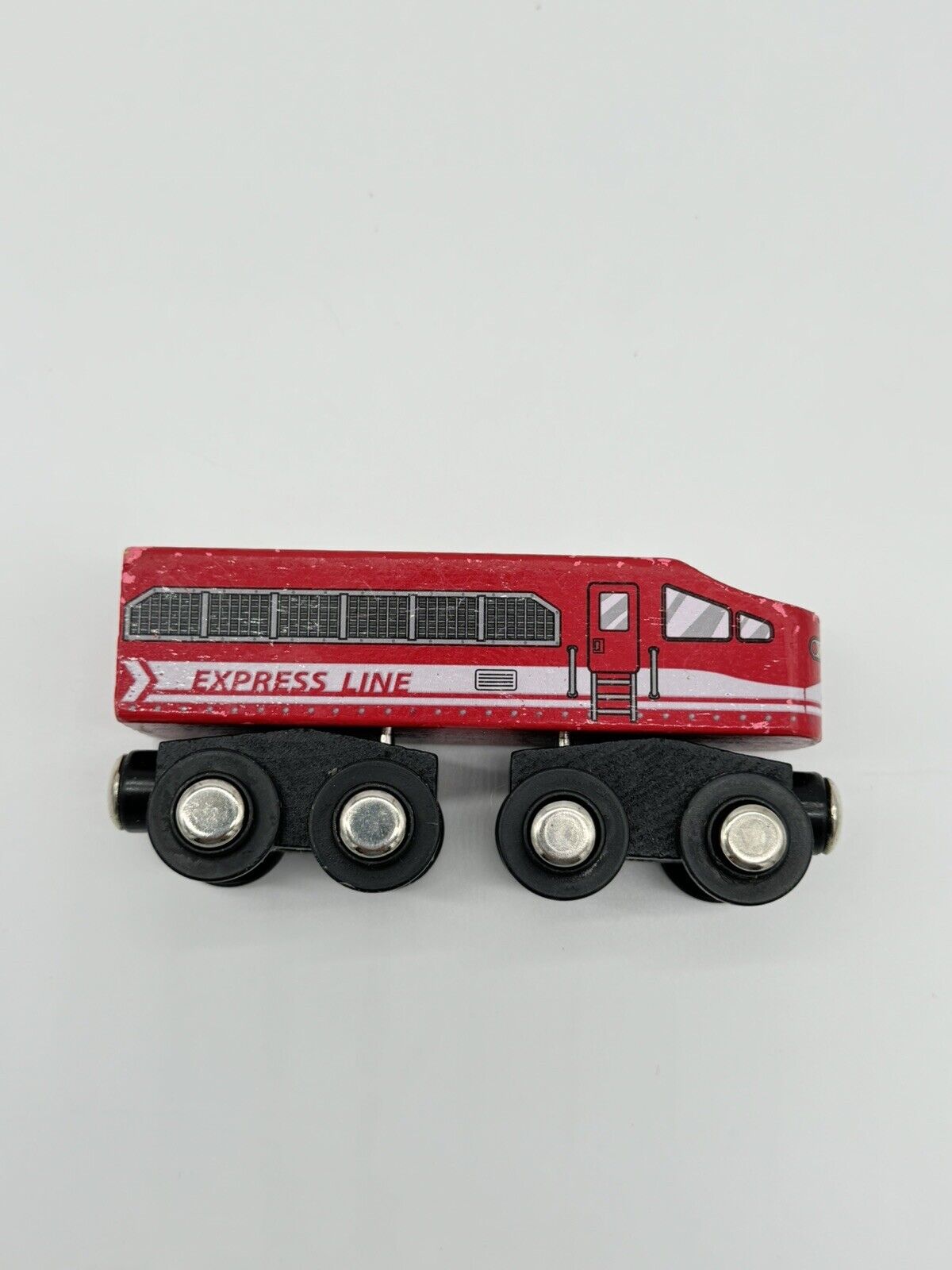 Vintage magnetic wooden train car toy lot of 6