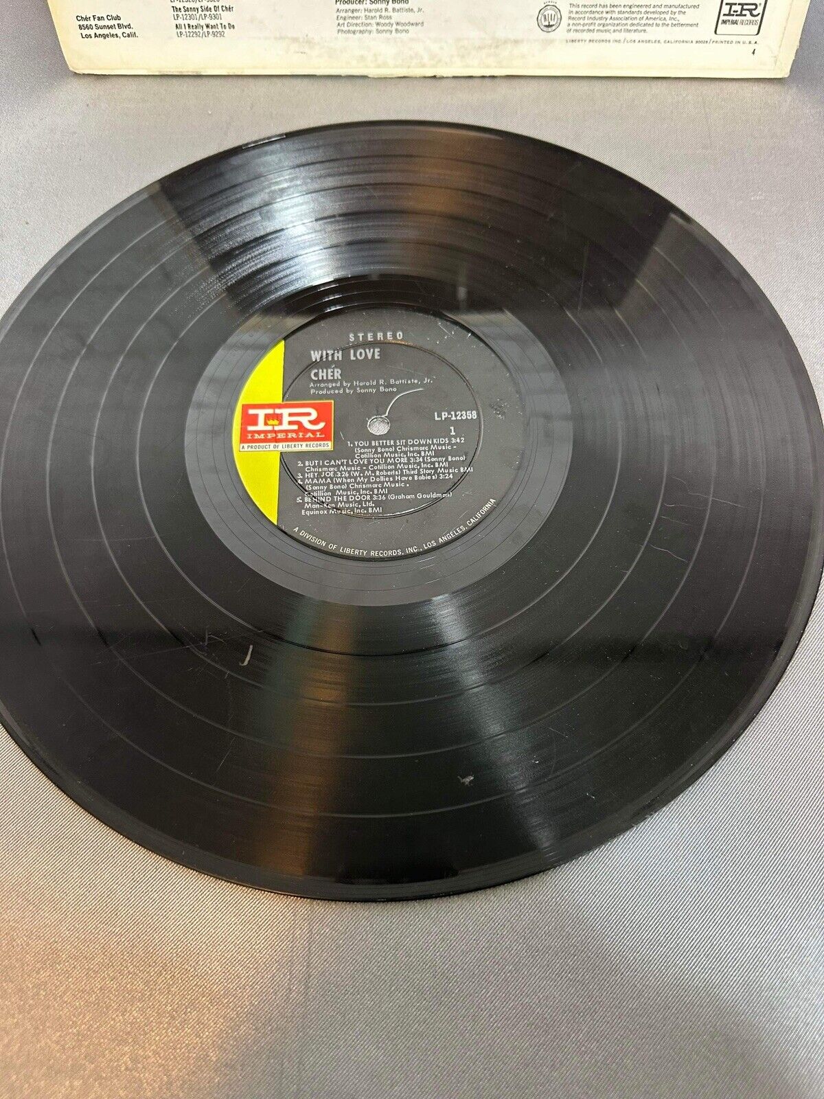 Cher With Love Vinyl LP Imperial 1967 VG VG Play Tested