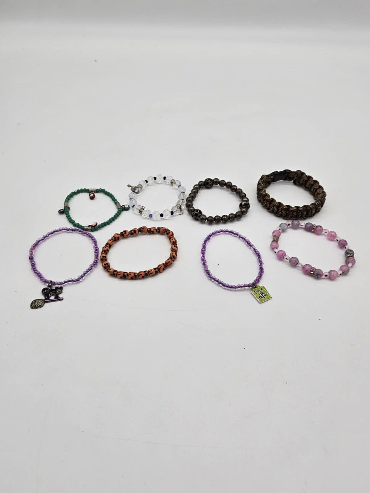 Beaded Bracelet Lot Charms & Beads Stretch / Elastic Bands / Braided