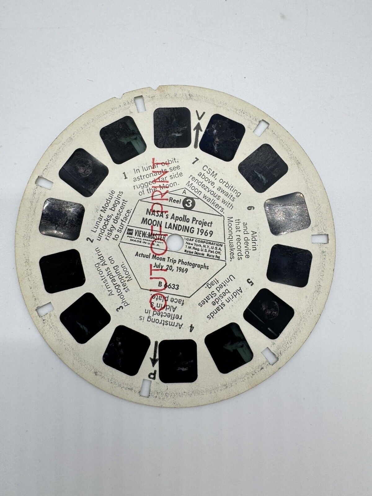 1950s Vintage GAF View-Master Red/White Viewer w/ 36 RARE Reels VTY FNF