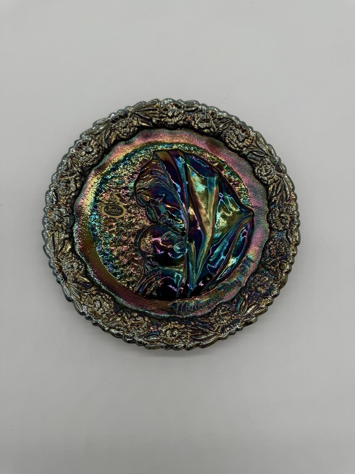 Limited First In Series Fenton Mother's Day Plate 1971 Perfect With Sticker VHD