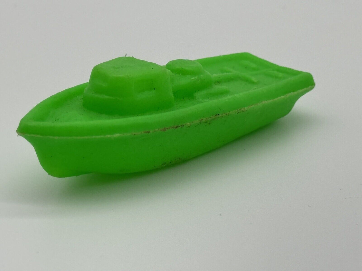 Vintage Blow Mold Plastic Green Boat VTY