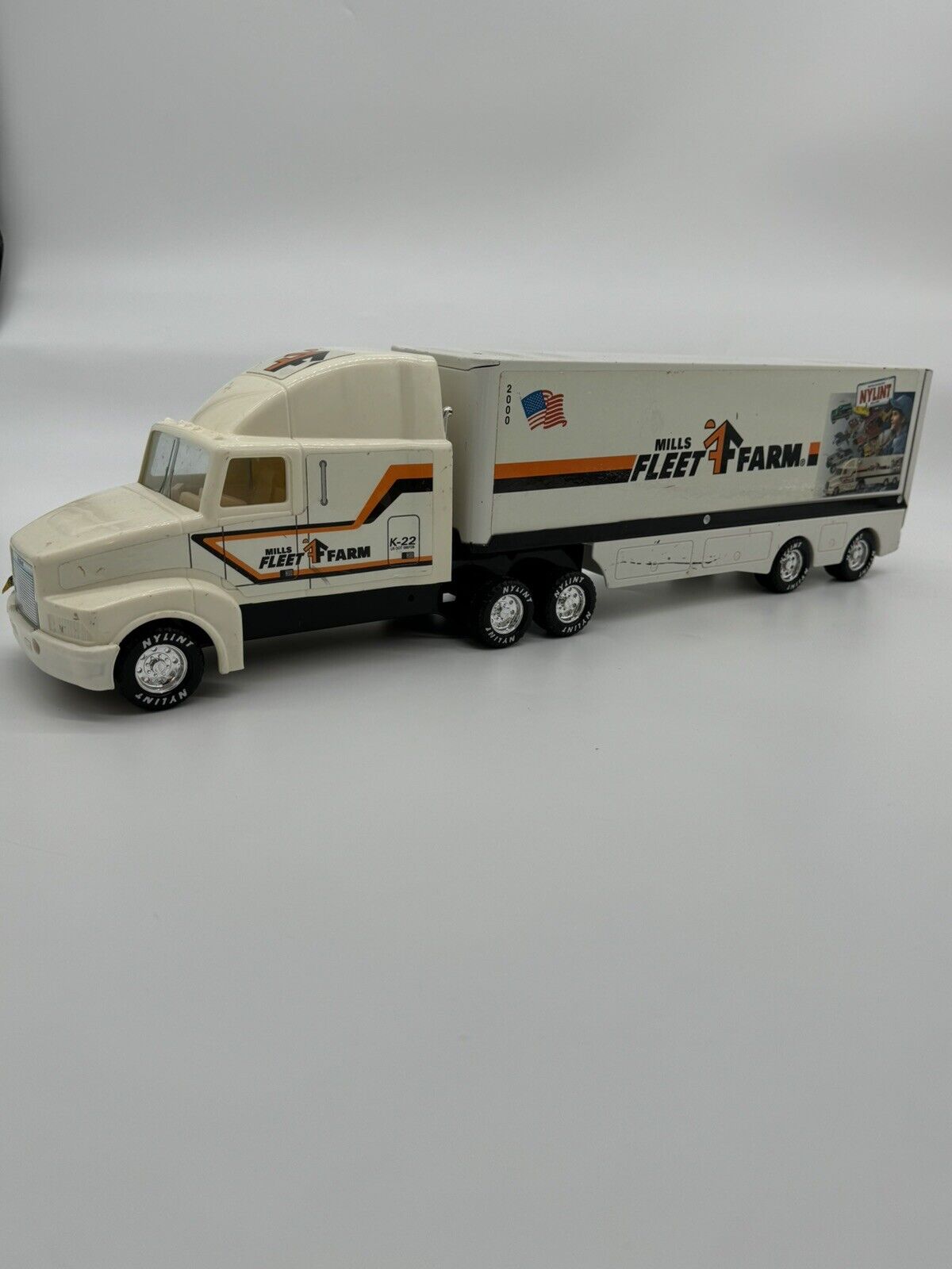 Vintage Nylint  Fleet & Farm Semi Truck & Trailer Pressed Steel & Plastic