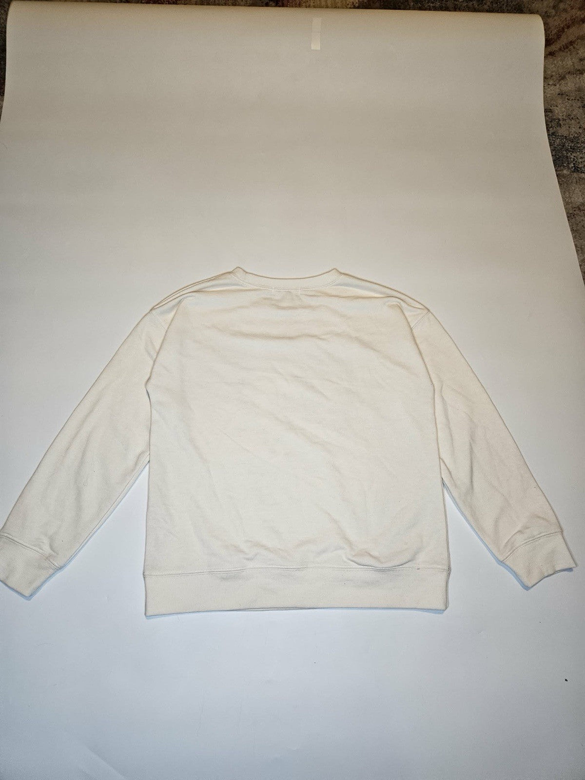 francesca's Cowboy Graphic Pullover Sweatshirt Ivory XS Crew Neck Knit