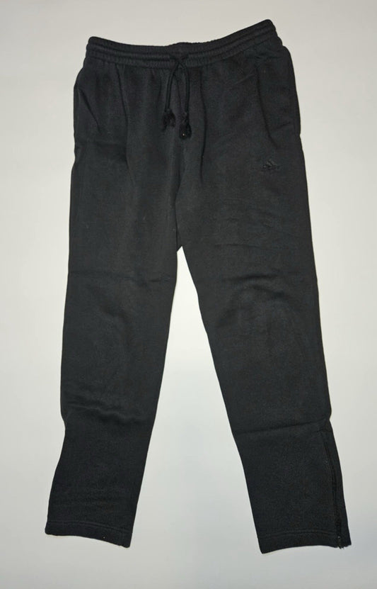adidas Casual Drawstring Pants Size M Mens Black Logo Straight Leg