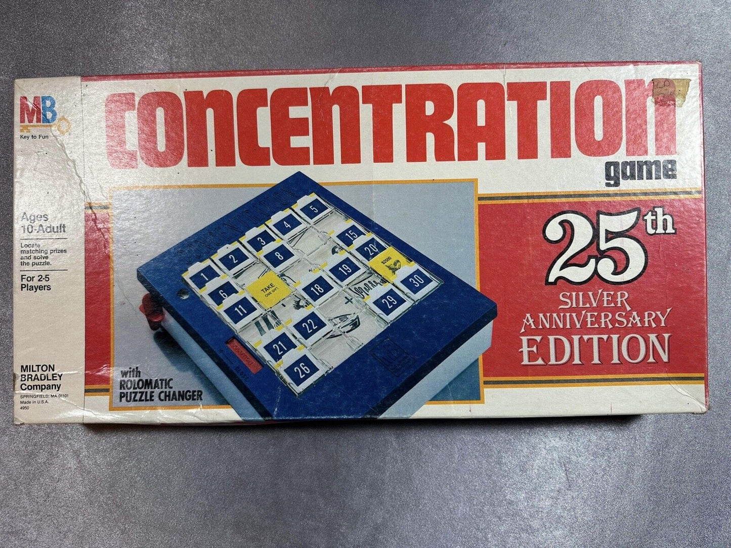 Concentration 25th SILVER ANNIVERSARY edition Milton Bradley VGM